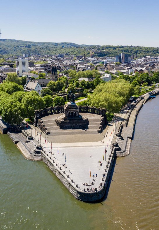 Luftbild Deutsches Eck | © Koblenz Touristik / Dominik Ketz