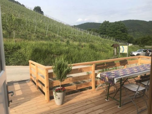 Terrasse Verkostungswagen Weingut Weingart | © Weingut Weingart