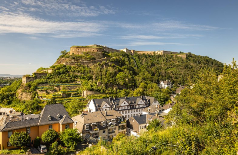 Festung von E-Stein aus gesehen | © Koblenz-Touristik GmbH / Dominik Ketz