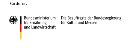 Logo BMEL + Kultur und Medien + Hinweis