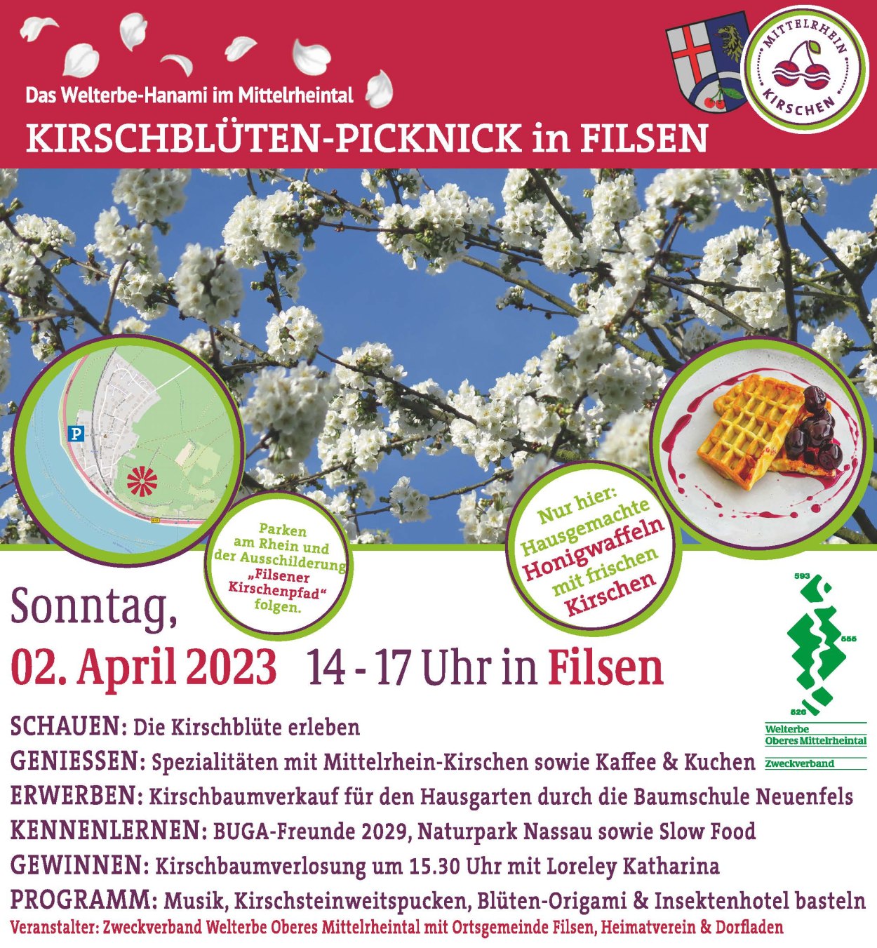 Kirschblüten-Picknick Programm 2023 | © ZV Welterbe 